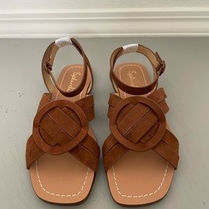 Brown suede sandals from Anthropologie. Brand: Splendid Size: 6.5